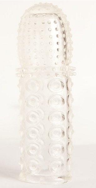 Прозрачная закрытая гелевая насадка - 13,5 см. - Toyfa Basic - в Муроме купить с доставкой