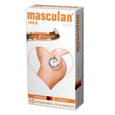 Розовые презервативы Masculan Ultra Long Pleasure с колечками, пупырышками и продлевающим эффектом - 10 шт. - Masculan - купить с доставкой в Муроме