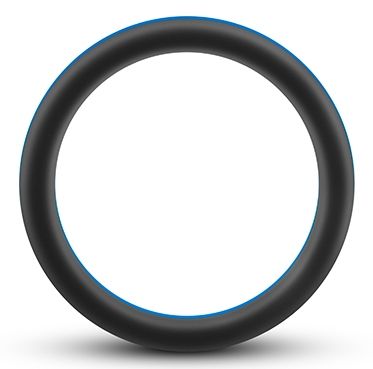 Черно-синее эрекционное кольцо Silicone Go Pro Cock Ring - Blush Novelties - в Муроме купить с доставкой