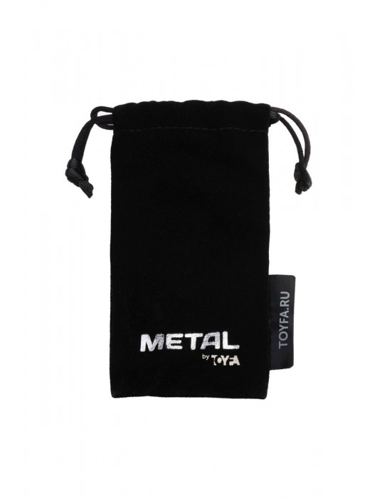 Серебристая коническая анальная пробка с красным кристаллом - 8 см. - ToyFa - купить с доставкой в Муроме