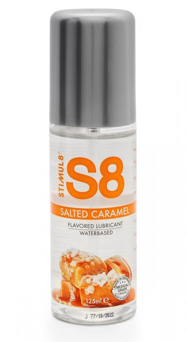 Смазка на водной основе S8 Flavored Lube со вкусом соленой карамели - 125 мл. - Stimul8 - купить с доставкой в Муроме