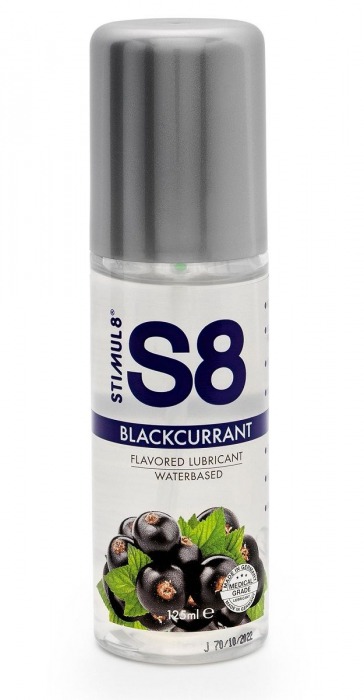 Смазка на водной основе S8 Flavored Lube со вкусом черной смородины - 125 мл. - Stimul8 - купить с доставкой в Муроме