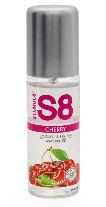 Смазка на водной основе S8 Flavored Lube со вкусом вишни - 125 мл. - Stimul8 - купить с доставкой в Муроме
