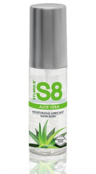 Лубрикант на водной основе S8 Aloe Vera Lube с алоэ вера - 50 мл. - Stimul8 - купить с доставкой в Муроме