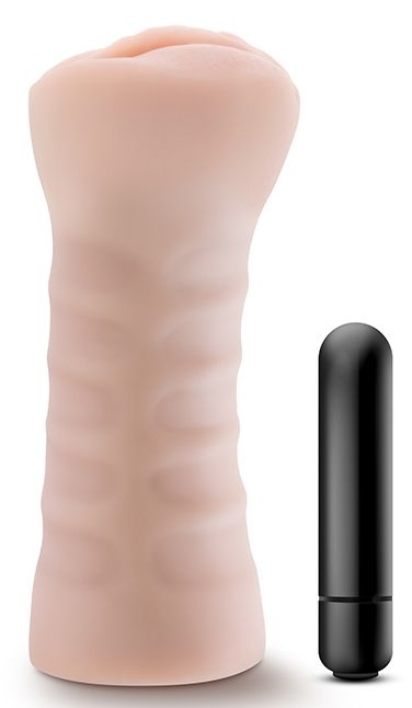 Телесный мастурбатор-вагина с вибропулей Ashley - Blush Novelties - в Муроме купить с доставкой