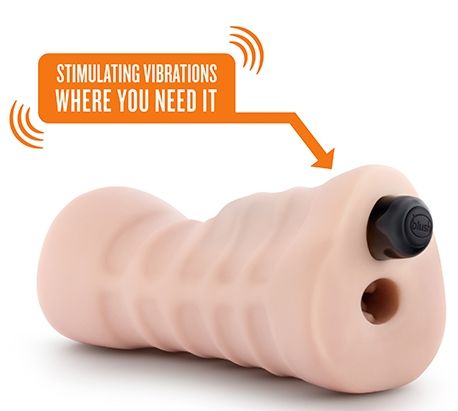 Телесный мастурбатор-вагина с вибропулей Ashley - Blush Novelties - в Муроме купить с доставкой