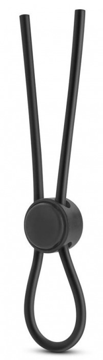 Черное силиконовое лассо на пенис SILICONE LOOP COCK RING - Blush Novelties - в Муроме купить с доставкой