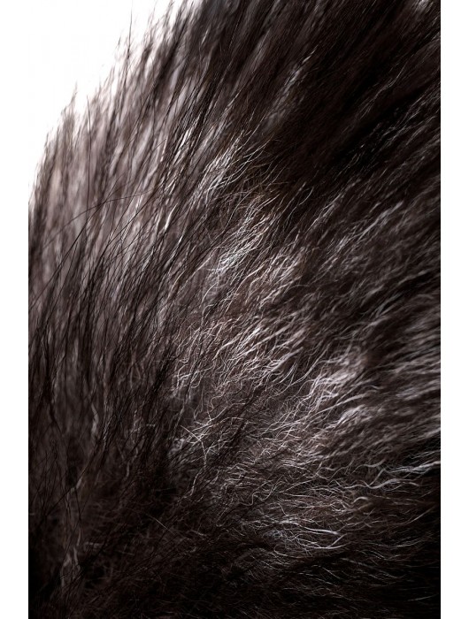 Серебристая металлическая анальная втулка с хвостом чернобурой лисы - размер S - ToyFa - купить с доставкой в Муроме