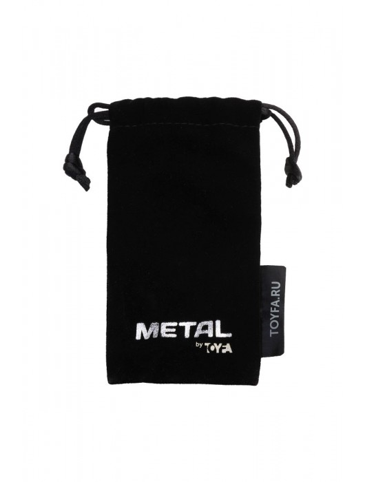 Серебристая конусовидная анальная пробка с фиолетовым кристаллом - 7 см. - ToyFa - купить с доставкой в Муроме