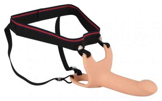 Силиконовый полый страпон на ремнях Silicone Strap-on - 16 см. - Orion - купить с доставкой в Муроме