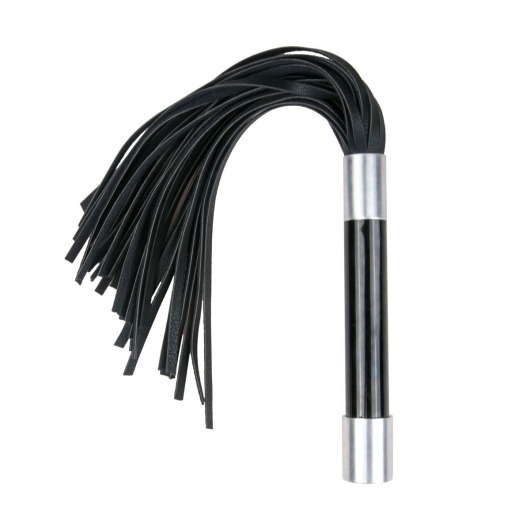 Черная плеть Easytoys Flogger With Metal Grip - 38 см. - Easy toys - купить с доставкой в Муроме