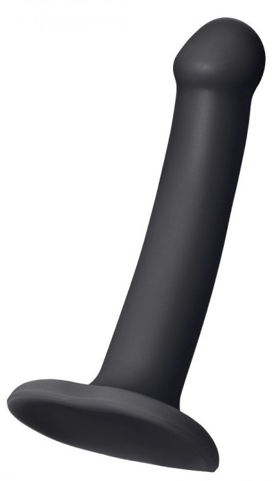 Черный фаллос на присоске Silicone Bendable Dildo S - 17 см. - Strap-on-me - купить с доставкой в Муроме