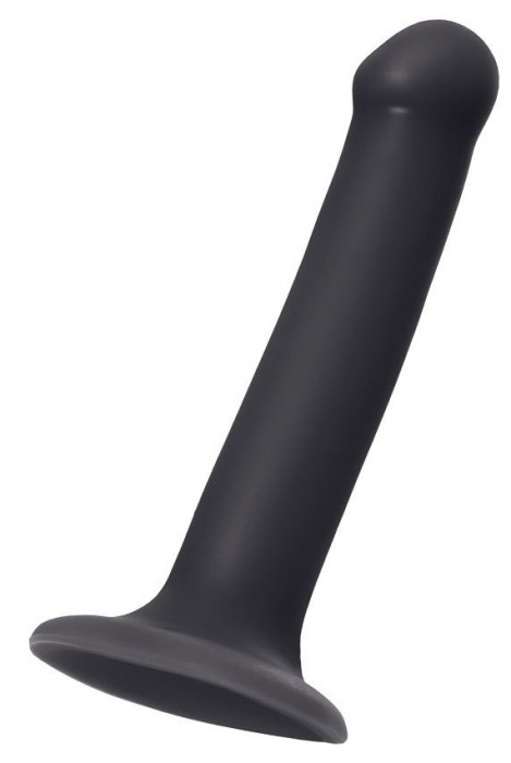 Черный фаллос на присоске Silicone Bendable Dildo M - 18 см. - Strap-on-me - купить с доставкой в Муроме