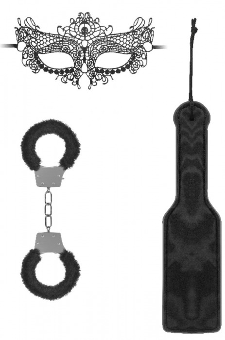 Черный игровой набор Introductory Bondage Kit №4 - Shots Media BV - купить с доставкой в Муроме