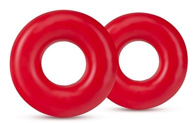 Набор из 2 красных эрекционных колец DONUT RINGS OVERSIZED - Blush Novelties - в Муроме купить с доставкой