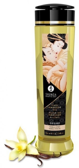 Массажное масло с ароматом ванили Desire - 240 мл. - Shunga - купить с доставкой в Муроме