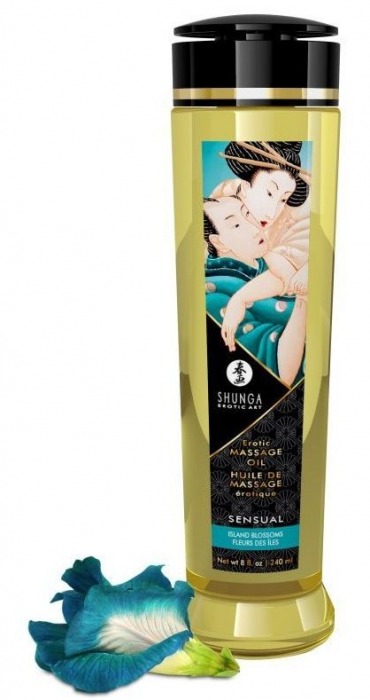 Массажное масло Sensual с цветочным ароматом - 240 мл. - Shunga - купить с доставкой в Муроме