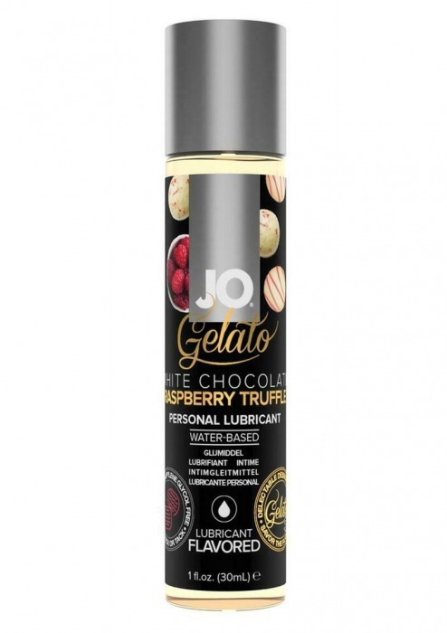 Лубрикант с ароматом трюфелей из белого шоколада и малины JO GELATO WHITE CHOCOLATE RASPBERRY TRUFFLE - 30 мл. - System JO - купить с доставкой в Муроме
