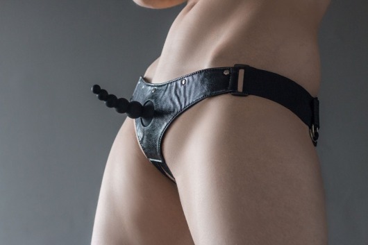 Черные трусики Better с анальной насадкой - 8 см. - Lola Games - купить с доставкой в Муроме