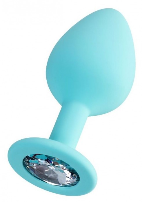 Мятная анальная втулка Brilliant с прозрачным кристаллом - 8 см. - ToyFa - купить с доставкой в Муроме