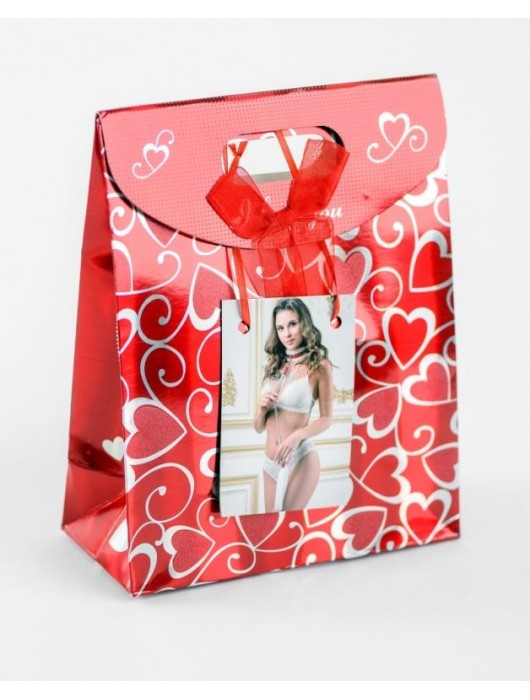 Бело-красный ошейник из натуральной кожи с нежным мехом - БДСМ Арсенал - купить с доставкой в Муроме