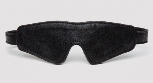 Черная плотная маска на глаза Bound to You Faux Leather Blindfold - Fifty Shades of Grey - купить с доставкой в Муроме