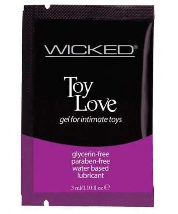 Лубрикант на водной основе для использования с игрушками WICKED Toy Love - 3 мл. - Wicked - купить с доставкой в Муроме