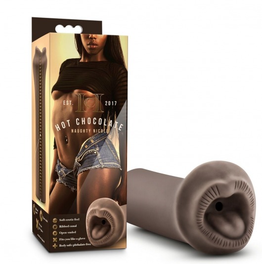 Коричневый мастурбатор-ротик Naughty Nicole - Blush Novelties - в Муроме купить с доставкой