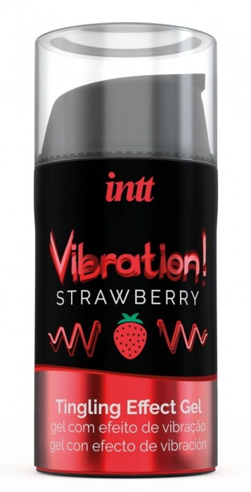 Жидкий интимный гель с эффектом вибрации Vibration! Strawberry - 15 мл. - INTT - купить с доставкой в Муроме