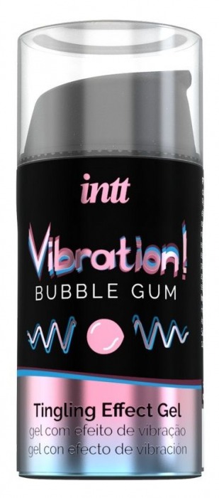 Жидкий интимный гель с эффектом вибрации Vibration! Bubble Gum - 15 мл. - INTT - купить с доставкой в Муроме