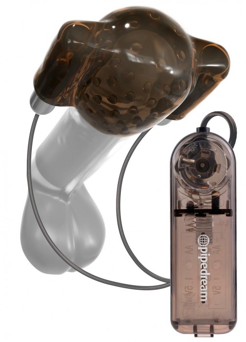 Дымчатый вибростимулятор головки пениса Dual Vibrating Head Teaser - Pipedream - в Муроме купить с доставкой