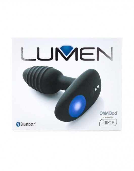 Черный интерактивный вибратор OhMiBod Lumen for Kiiroo с подсветкой - 10,2 см. - Kiiroo