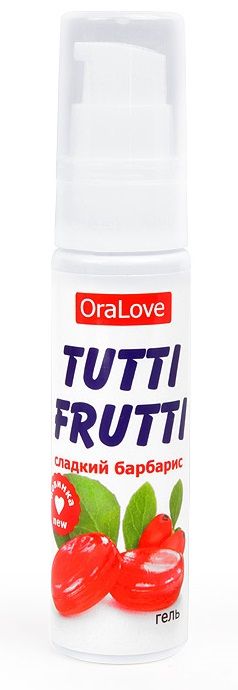 Гель-смазка Tutti-frutti со вкусом барбариса - 30 гр. - Биоритм - купить с доставкой в Муроме