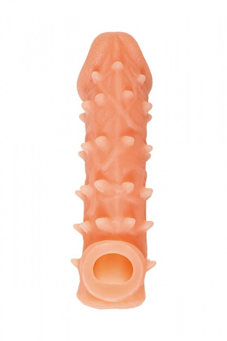 Телесная закрытая насадка с пупырышками Cock Sleeve Size M - 15,6 см. - KOKOS - в Муроме купить с доставкой