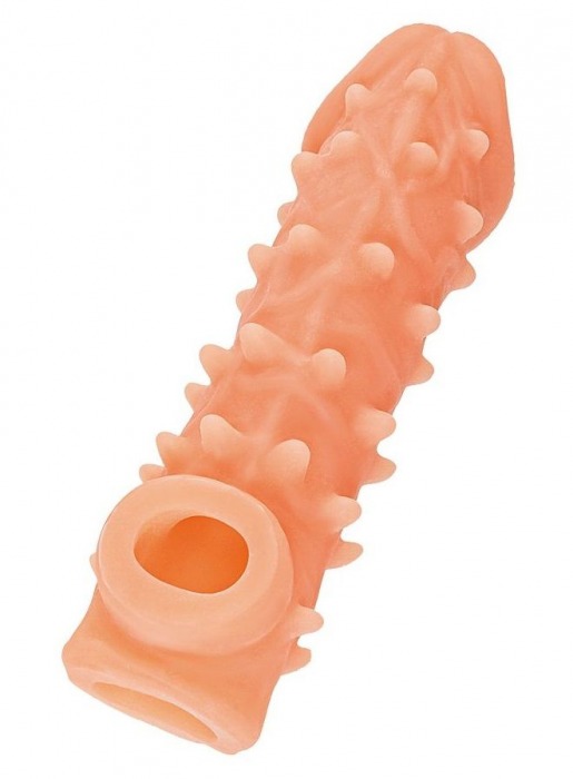Телесная закрытая насадка с пупырышками Cock Sleeve Size L - 17,6 см. - KOKOS - в Муроме купить с доставкой