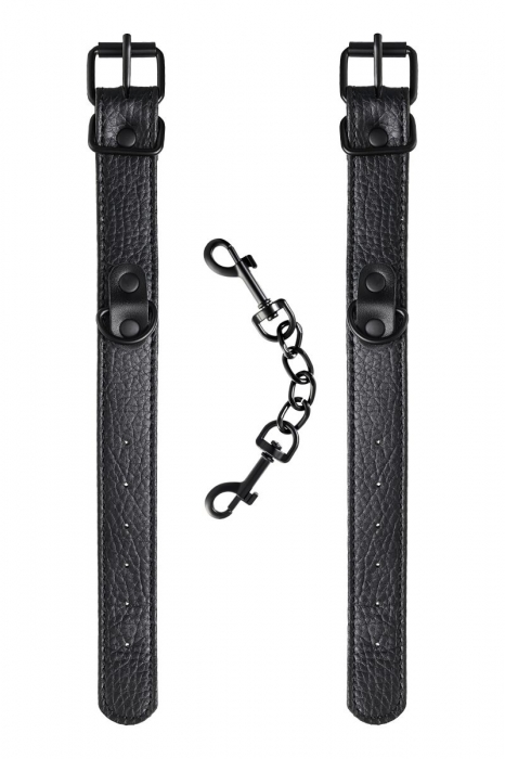 Узкие черные наручники на сцепке - ToyFa - купить с доставкой в Муроме