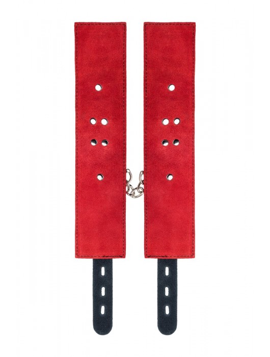 Красно-черные оковы на ноги из кожи - ToyFa - купить с доставкой в Муроме