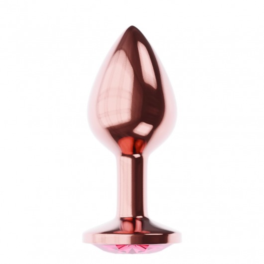 Пробка цвета розового золота с малиновым кристаллом Diamond Ruby Shine L - 8,3 см. - Lola Games - купить с доставкой в Муроме