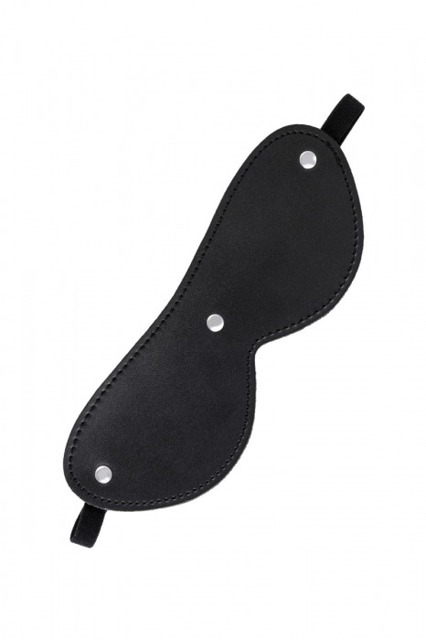 Черная кожаная маска Anonymo с мягким подкладом - ToyFa - купить с доставкой в Муроме