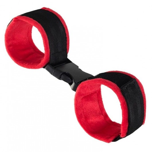 Красно-черные велюровые оковы Anonymo - ToyFa - купить с доставкой в Муроме