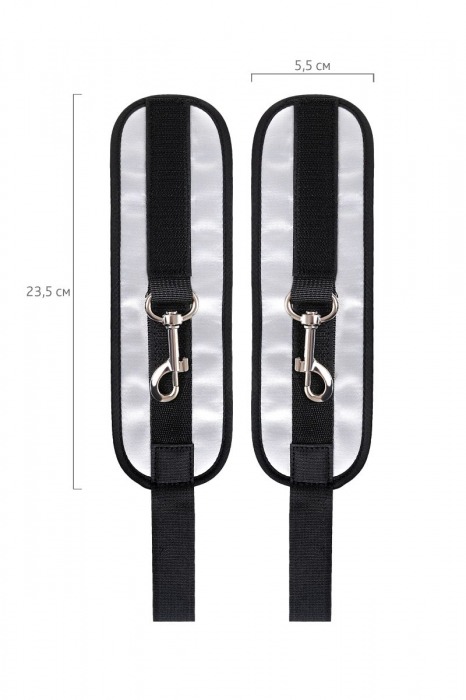 Серебристо-черные наручники Anonymo - ToyFa - купить с доставкой в Муроме