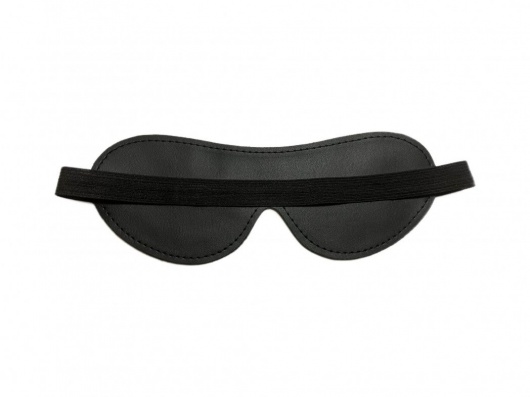 Черная лаковая маска на глаза из эко-кожи - БДСМ Арсенал - купить с доставкой в Муроме