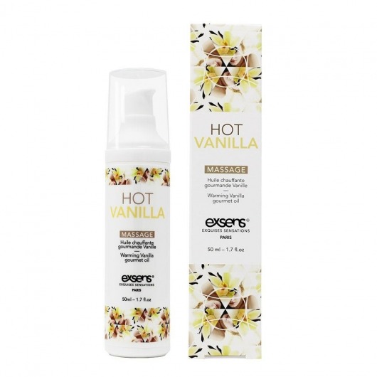 Разогревающее массажное масло с ароматом ванили Gourmet Hot Vanilla - 50 мл. - Exsens - купить с доставкой в Муроме