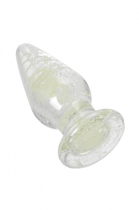 Прозрачная, светящаяся в темноте анальная втулка - 9,8 см. - Sexus