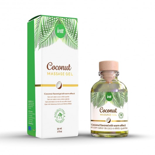 Массажный гель с ароматом кокоса Coconut - 30 мл. - INTT - купить с доставкой в Муроме