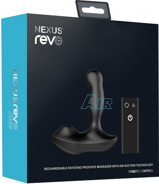 Черный вибратор-ротатор для стимуляции простаты Nexus Revo Air - Nexus Range - в Муроме купить с доставкой