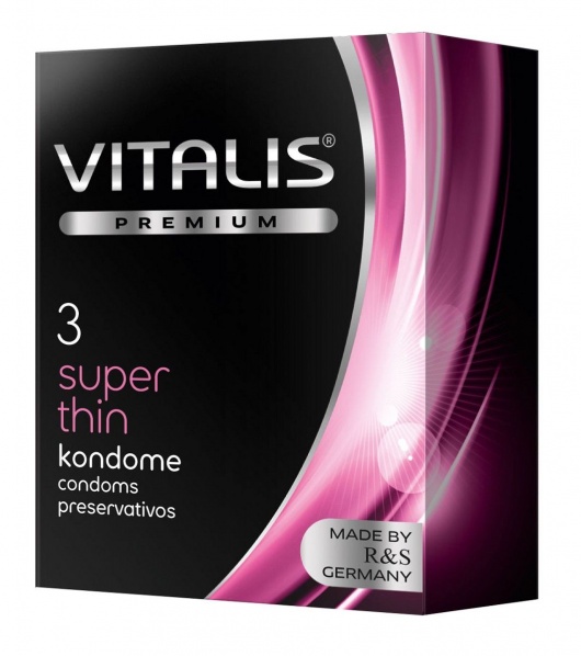 Ультратонкие презервативы VITALIS PREMIUM super thin - 3 шт. - Vitalis - купить с доставкой в Муроме
