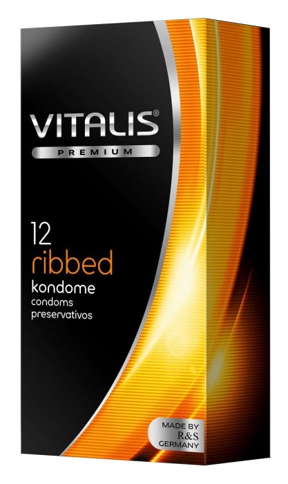 Ребристые презервативы VITALIS PREMIUM ribbed - 12 шт. - Vitalis - купить с доставкой в Муроме