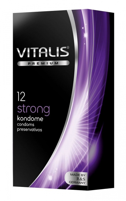 Презервативы с утолщённой стенкой VITALIS PREMIUM strong - 12 шт. - Vitalis - купить с доставкой в Муроме