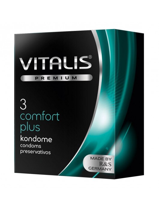 Контурные презервативы VITALIS PREMIUM comfort plus - 3 шт. - Vitalis - купить с доставкой в Муроме